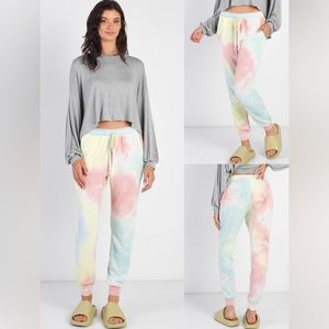 3-Pack Multi-Color Tie Dye Flannel Jogger